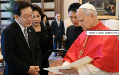 Presiden Korea Selatan Lee Jae-myung bertemu Paus Leo XIV