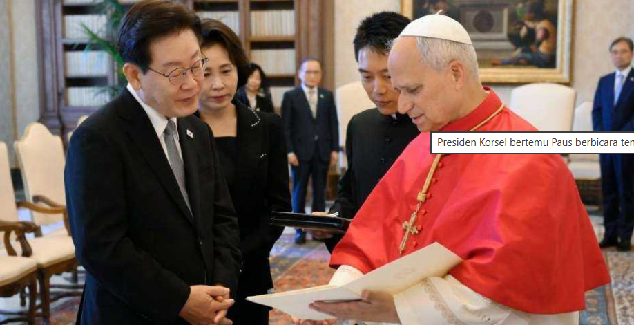 Presiden Korea Selatan Lee Jae-myung bertemu Paus Leo XIV