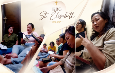 KBG Santa Elisabeth mengadakan Pertemuan Pertama dalam rangka Pelatihan Sosialisasi dan Pemberdayaan KBG Keuskupan Denpasar, dengan tema KBG sebagai rumah tangga dan basis perjuangan keluarga.
